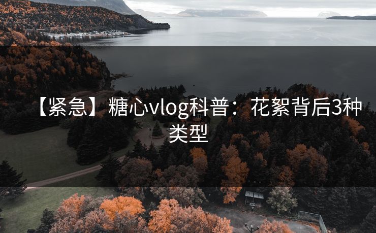 【紧急】糖心vlog科普:花絮背后3种类型 【紧急】糖心vlog科普:花絮背后3种类型