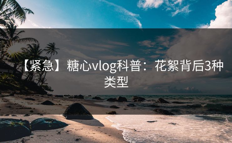 【紧急】糖心vlog科普:花絮背后3种类型 【紧急】糖心vlog科普:花絮背后3种类型