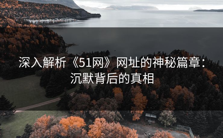 深入解析《51网》网址的神秘篇章:沉默背后的真相 深入解析《51网》网址的神秘篇章:沉默背后的真相